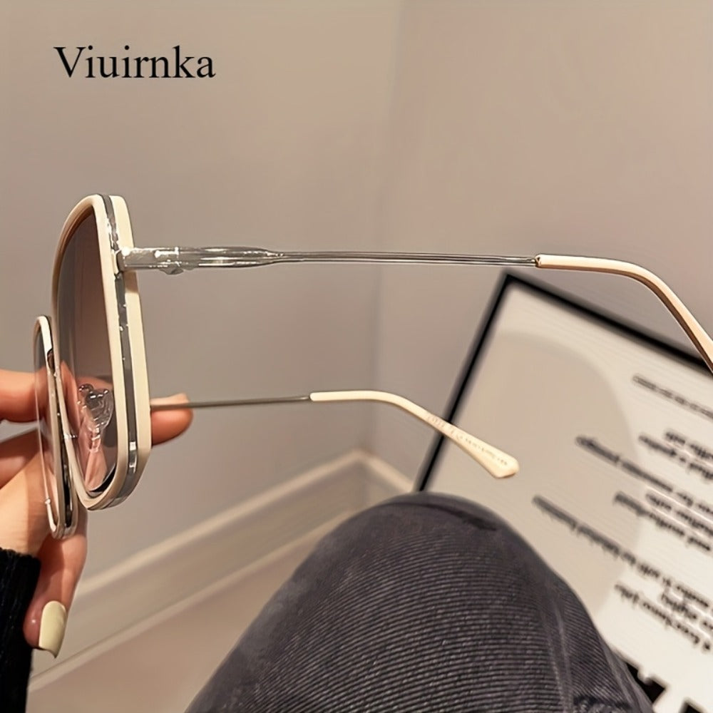 Sunglasses for Men - Oversized Square Gradient UV400 for Women - Trendy Unisex Fashion Eyewear - product detail view 4