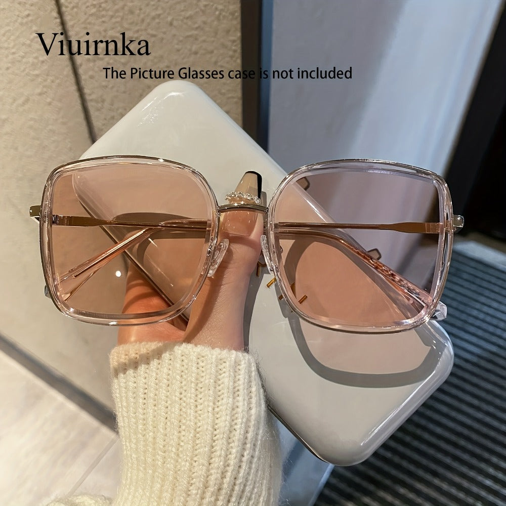 Sunglasses for Men - Oversized Square Gradient UV400 for Women - Trendy Unisex Fashion Eyewear - product detail view 7