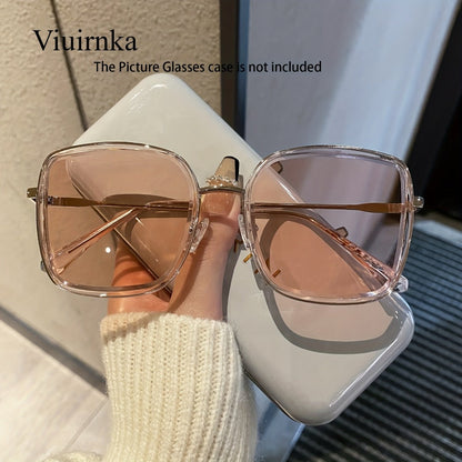 Sunglasses for Men - Oversized Square Gradient UV400 for Women - Trendy Unisex Fashion Eyewear - product detail view 7