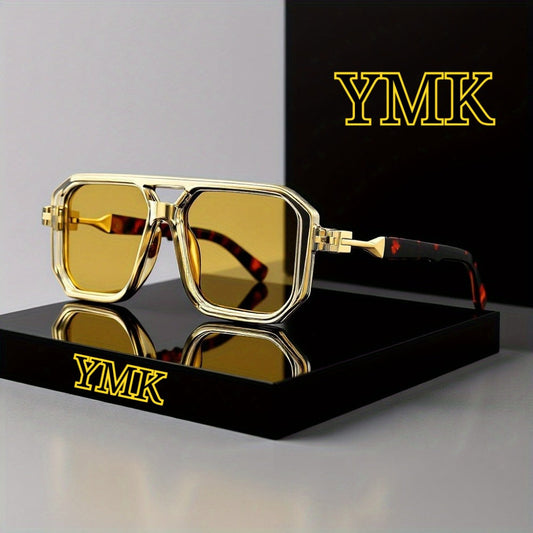 Sunglasses for Men - Oversized Square Retro Tortoiseshell Arms for Women Vintage 70s 90s - main product view