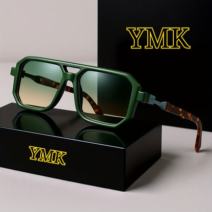 Sunglasses for Men - Oversized Square Retro Tortoiseshell Arms for Women Vintage 70s 90s - product detail view 5