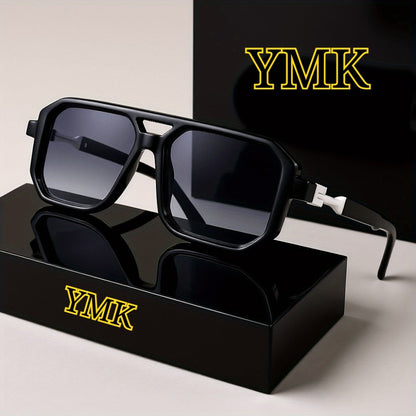 Sunglasses for Men - Oversized Square Retro Tortoiseshell Arms for Women Vintage 70s 90s - product detail view 10