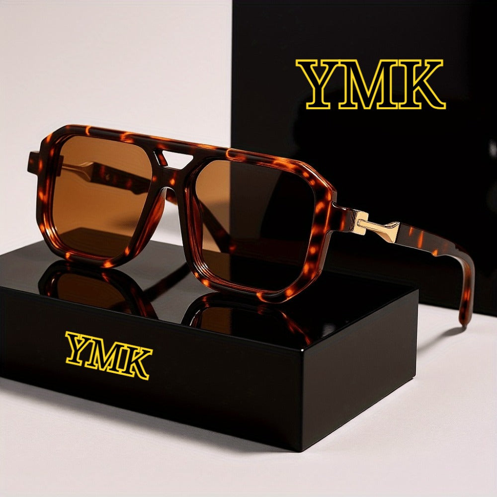 Sunglasses for Men - Oversized Square Retro Tortoiseshell Arms for Women Vintage 70s 90s - product detail view 11