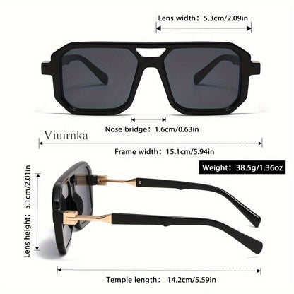 Sunglasses for Men - Oversized Square Retro Tortoiseshell Arms for Women Vintage 70s 90s - product detail view 20