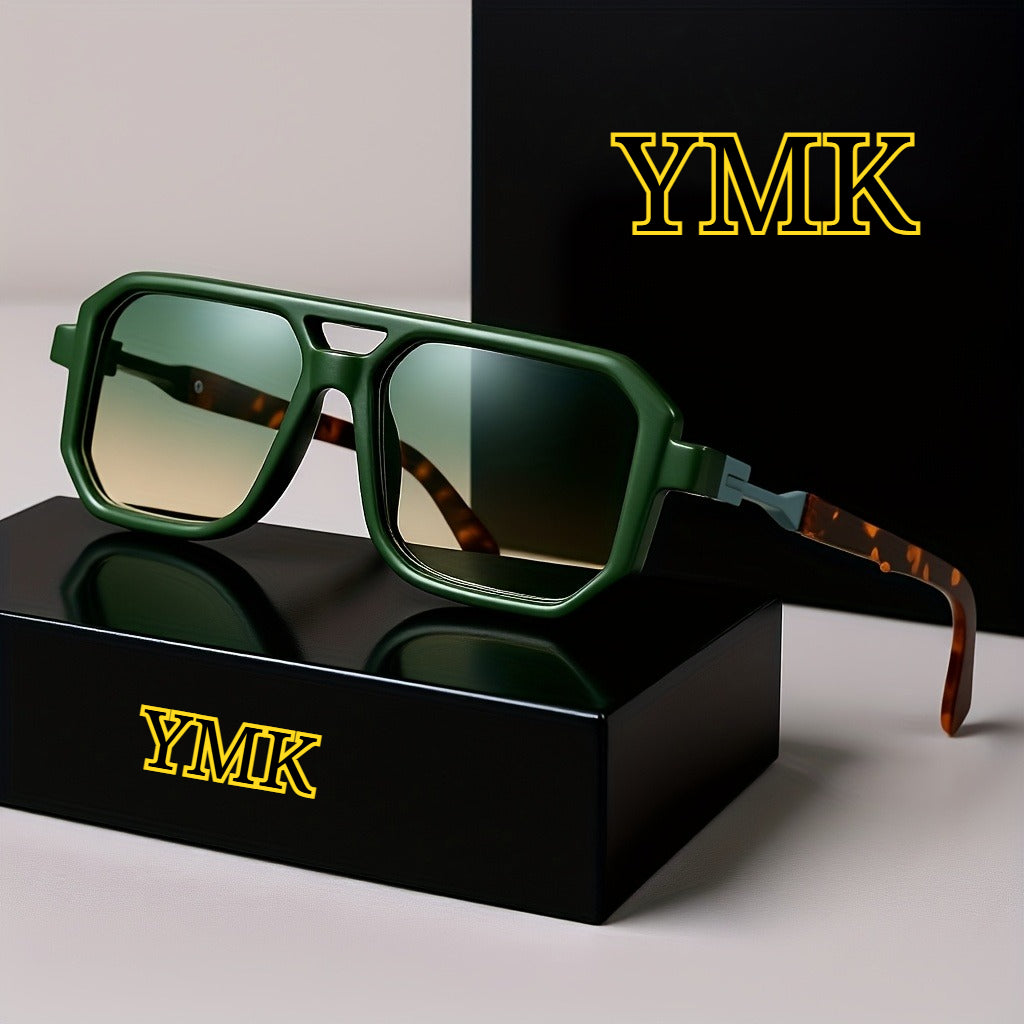 Sunglasses for Men - Oversized Square Retro Tortoiseshell Arms for Women Vintage 70s 90s - product detail view 25