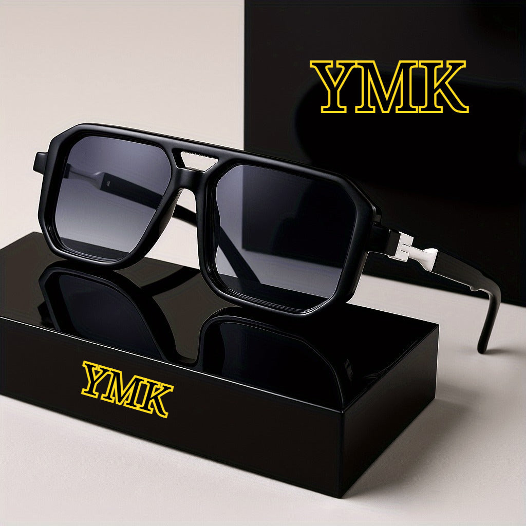 Sunglasses for Men - Oversized Square Retro Tortoiseshell Arms for Women Vintage 70s 90s - product detail view 27