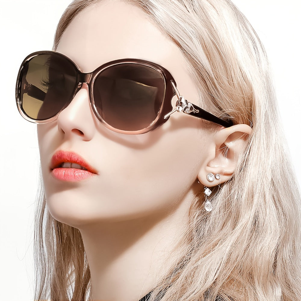 Sunglasses for Women - Oversized for UV400 Large Frame Anti-Glare Fashion Eyewear 8842 Style - product detail view 2