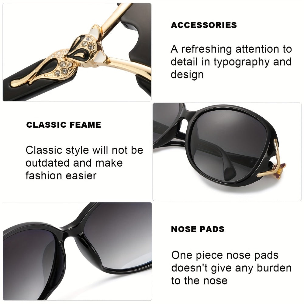 Sunglasses for Women - Oversized for UV400 Large Frame Anti-Glare Fashion Eyewear 8842 Style - product detail view 10
