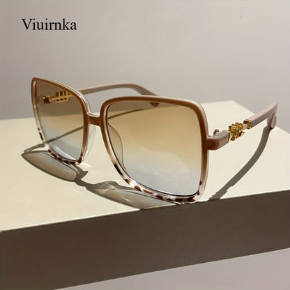 Sunglasses for Men - Oversized Vintage Unisex Two-Tone Frame Premium Fashion Eyewear Beach - product detail view 6