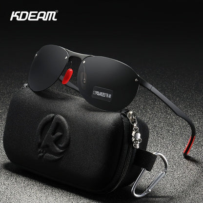 Sunglasses for Men - Photochromic Polarized Frameless Oval - TR90 Lightweight Auto-Darkening - product detail view 6