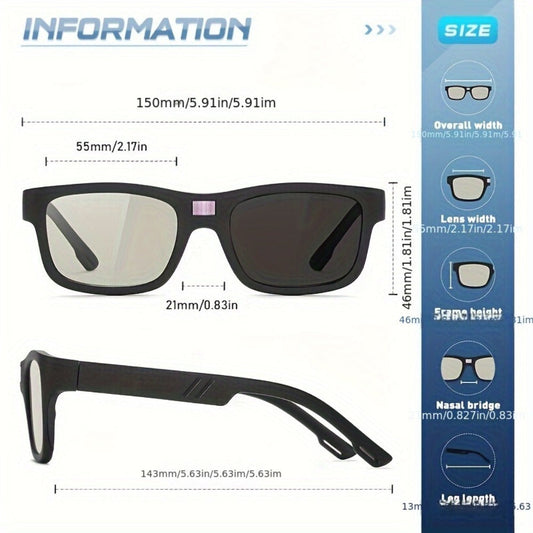 Sunglasses for Men - Photochromic Polarized UV400 Auto-Darkening Lenses Lightweight Frame for - product detail view 2