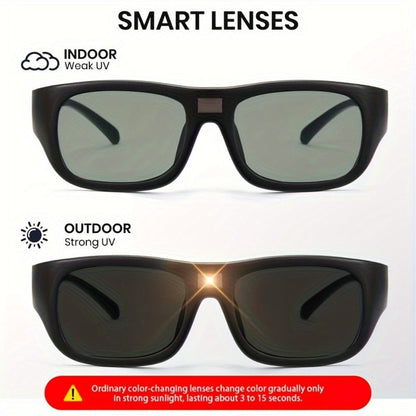 Sunglasses for Men - Photochromic Polarized UV400 Auto-Darkening Lenses Lightweight Frame for - product detail view 6