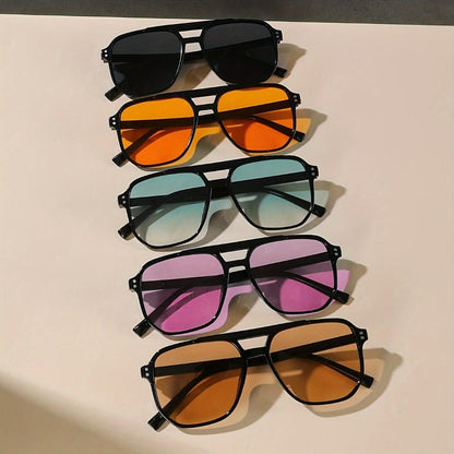 Sunglasses for Men - Pilot 5 Pack Women Large Square PC Frame Multicolor Lenses Fashion Casual - product detail view 5