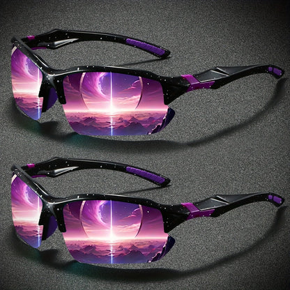 Sunglasses for Women - Polarized for 2 Pack Semi-Rimless UV400 Anti-Glare Mirror Lens TAC Coating - product detail view 3