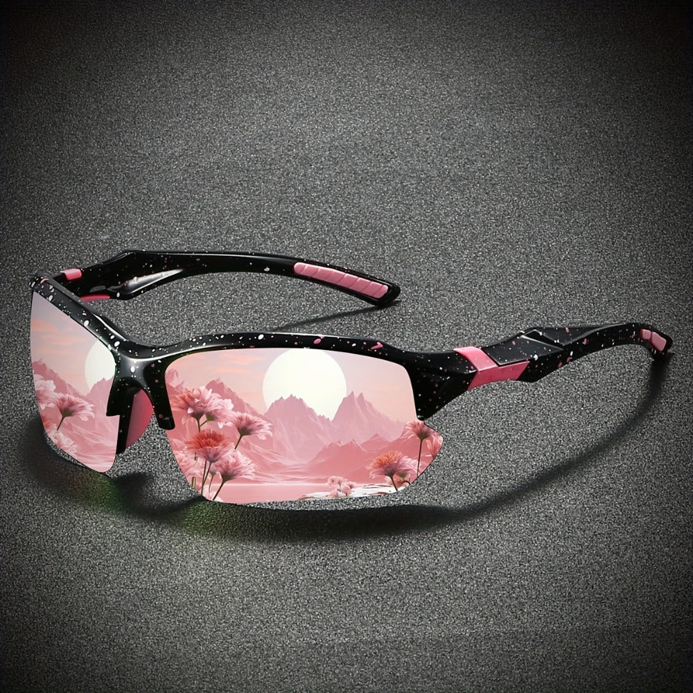 Sunglasses for Women - Polarized for 2 Pack Semi-Rimless UV400 Anti-Glare Mirror Lens TAC Coating - product detail view 5