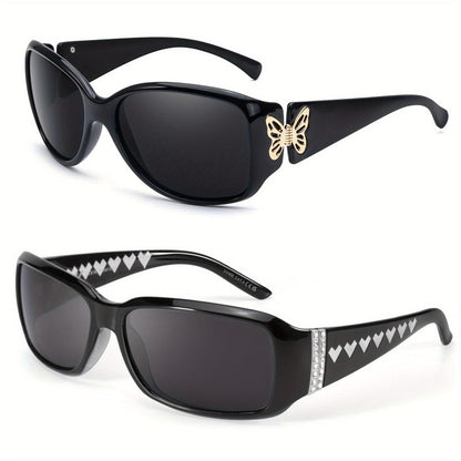 Sunglasses for Women - Polarized 2 Pack UV400 Butterfly Oversized Jackie-O Wrap-Around Fashion - product detail view 11