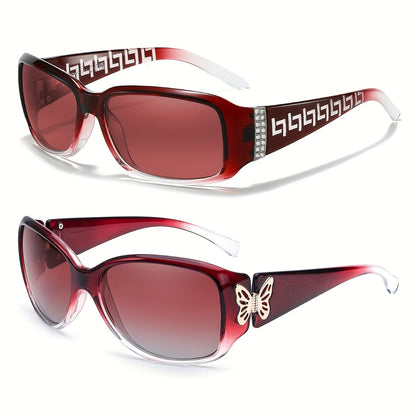 Sunglasses for Women - Polarized 2 Pack UV400 Butterfly Oversized Jackie-O Wrap-Around Fashion - product detail view 18