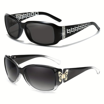 Sunglasses for Women - Polarized 2 Pack UV400 Butterfly Oversized Jackie-O Wrap-Around Fashion - product detail view 19