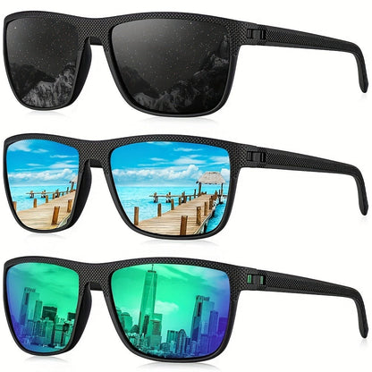 Sunglasses for Men - Polarized 3 Pack for Women Classic Square Sport Lightweight UV400 - product detail view 15
