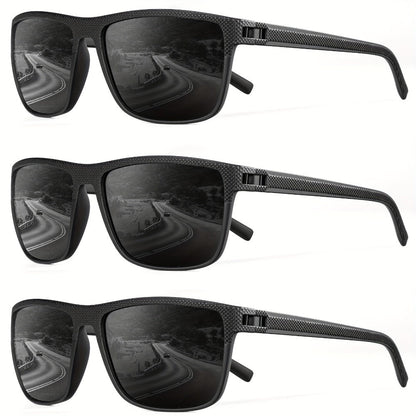 Sunglasses for Men - Polarized 3 Pack for Women Classic Square Sport Lightweight UV400 - product detail view 19