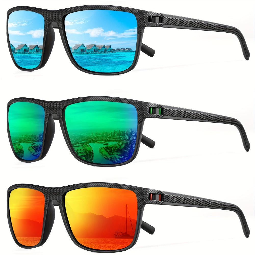 Sunglasses for Men - Polarized 3 Pack for Women Classic Square Sport Lightweight UV400 - product detail view 20