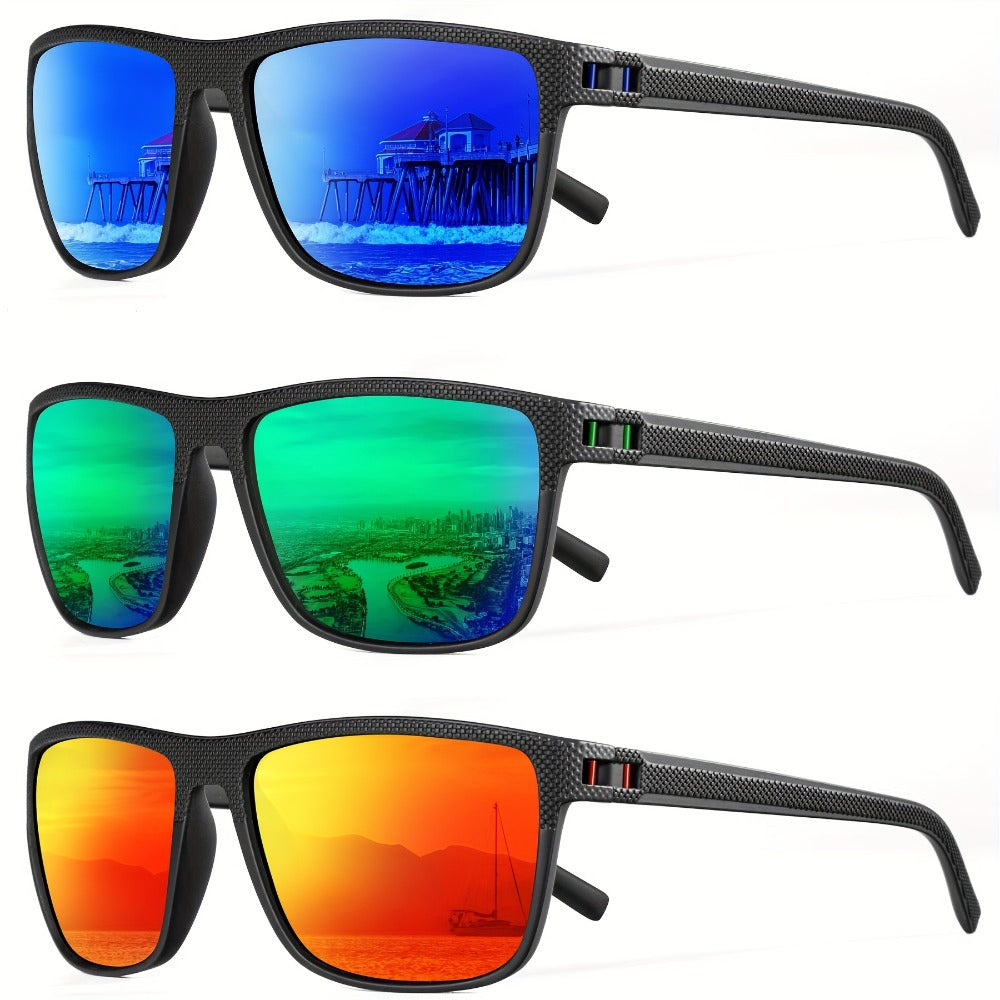 Sunglasses for Men - Polarized 3 Pack for Women Classic Square Sport Lightweight UV400 - product detail view 21