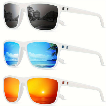 Sunglasses for Men - Polarized 3 Pack for Women Classic Square Sport Lightweight UV400 - product detail view 22