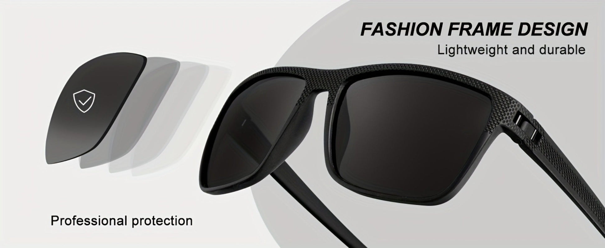 Sunglasses for Men - Polarized 3 Pack for Women Classic Square Sport Lightweight UV400 - product detail view 26