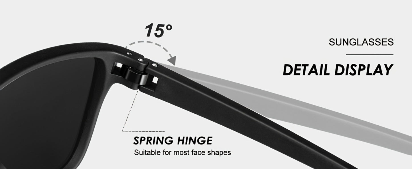 Sunglasses for Men - Polarized 3 Pack for Women Classic Square Sport Lightweight UV400 - product detail view 27