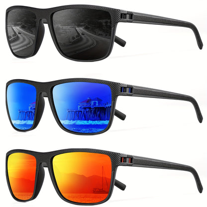Sunglasses for Men - Polarized 3 Pack for Women Classic Square Sport Lightweight UV400 - product detail view 38