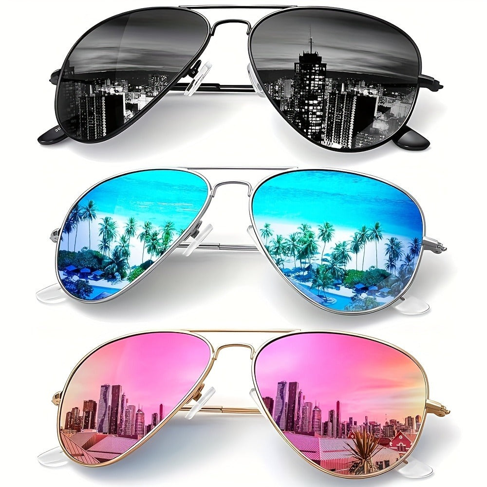 Sunglasses for Women - Polarized for 3 Pack Oversized UV400 Vintage Large Frame Fashion Shades - product detail view 7