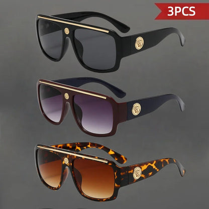 Sunglasses for Men - Polarized 3 Pack Retro Vintage UV400 Lightweight Frame Unisex Shades for - product detail view 3