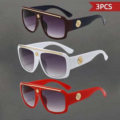 Sunglasses for Men - Polarized 3 Pack Retro Vintage UV400 Lightweight Frame Unisex Shades for - product detail view 9