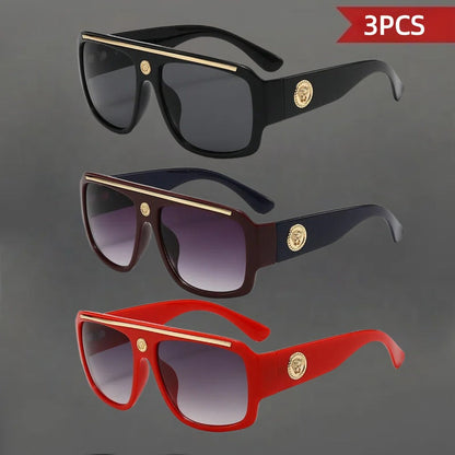 Sunglasses for Men - Polarized 3 Pack Retro Vintage UV400 Lightweight Frame Unisex Shades for - product detail view 11