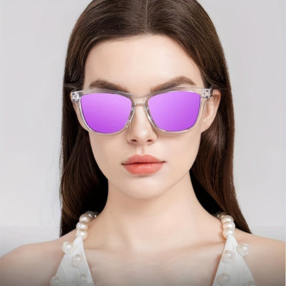 Sunglasses for Women - Polarized for 3 Pack Trendy Gradient Fashion Shades UV Protection - Ice - product detail view 6