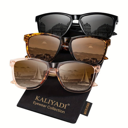 Sunglasses for Women - Polarized for 3 Pack Trendy Gradient Fashion Shades UV Protection - Ice - product detail view 19
