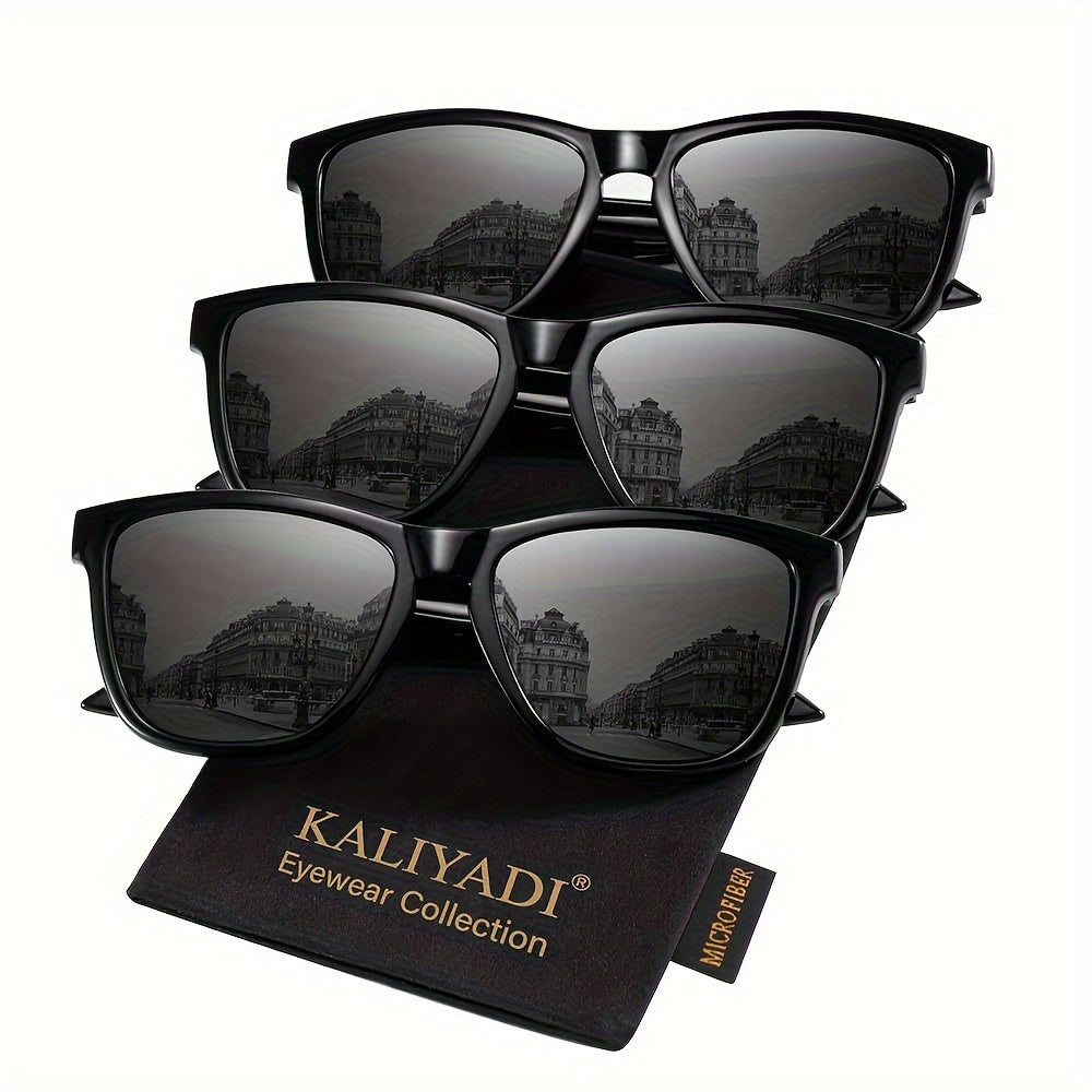 Sunglasses for Women - Polarized for 3 Pack Trendy Gradient Fashion Shades UV Protection - Ice - product detail view 33