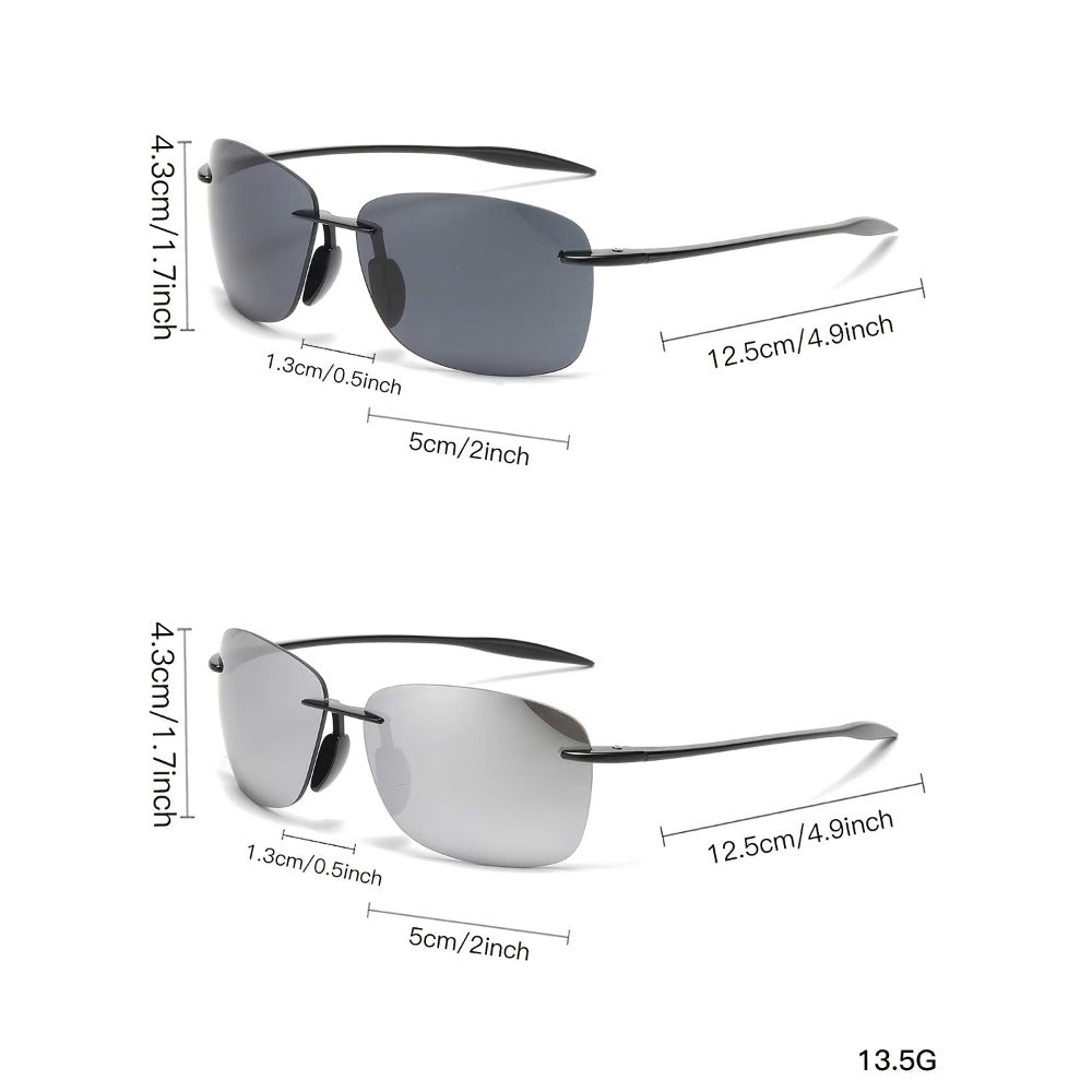 Sunglasses for Men - Polarized 3 Pairs for & Women Anti-Glare HD Reflective Lenses, UV - product detail view 2