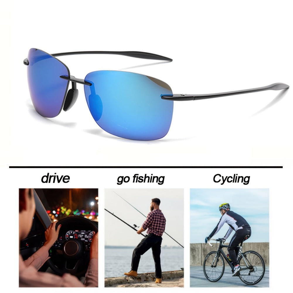 Sunglasses for Men - Polarized 3 Pairs for & Women Anti-Glare HD Reflective Lenses, UV - product detail view 3