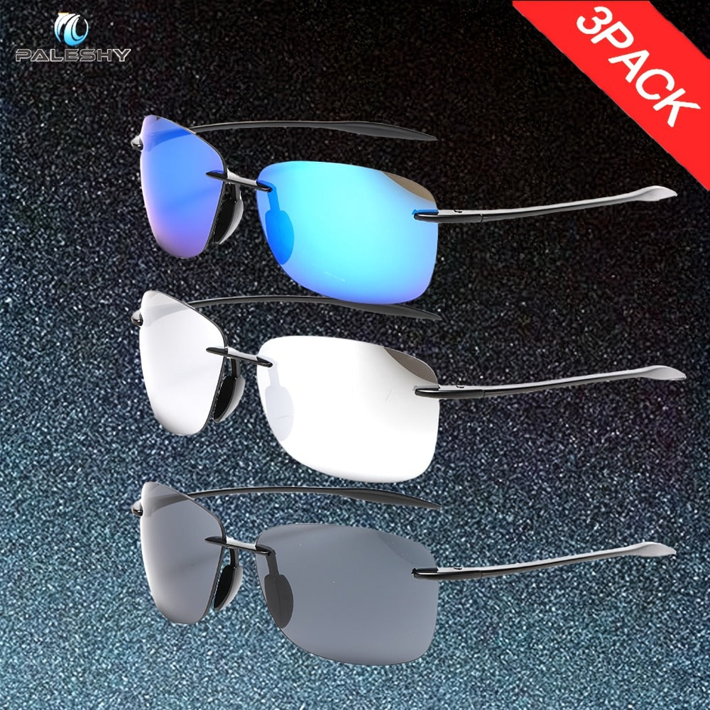 Sunglasses for Men - Polarized 3 Pairs for & Women Anti-Glare HD Reflective Lenses, UV - product detail view 5