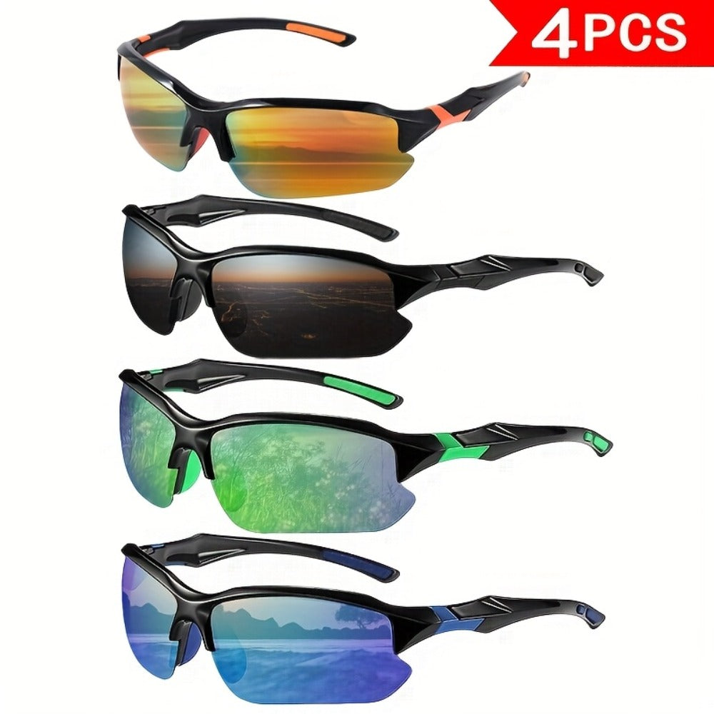 Sunglasses for Men - Polarized 4-Pack UV400 True Color Coating Lenses, Anti-Glare Fashion - product detail view 3