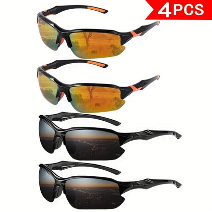 Sunglasses for Men - Polarized 4-Pack UV400 True Color Coating Lenses, Anti-Glare Fashion - product detail view 4