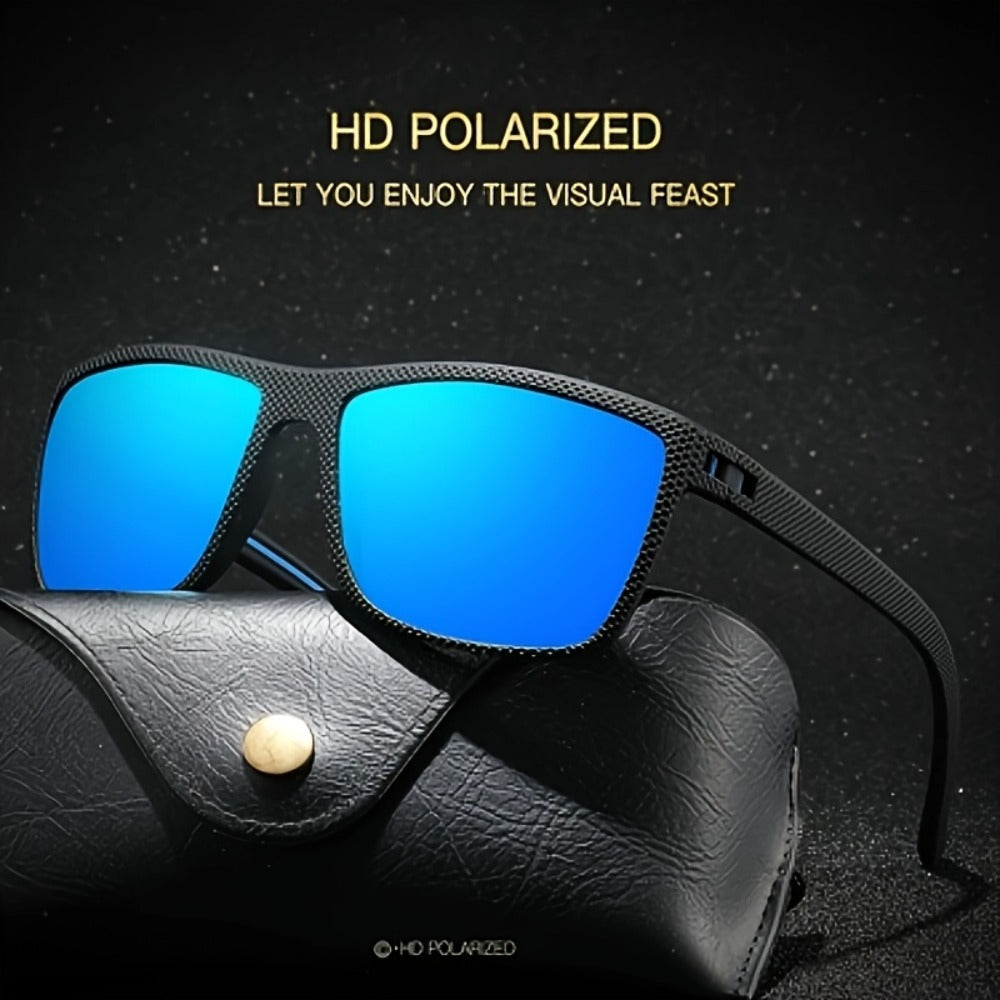 Sunglasses for Men - Polarized 5 Pack - Square Frame TAC Color Coated Lenses Anti-Glare UV - product detail view 2