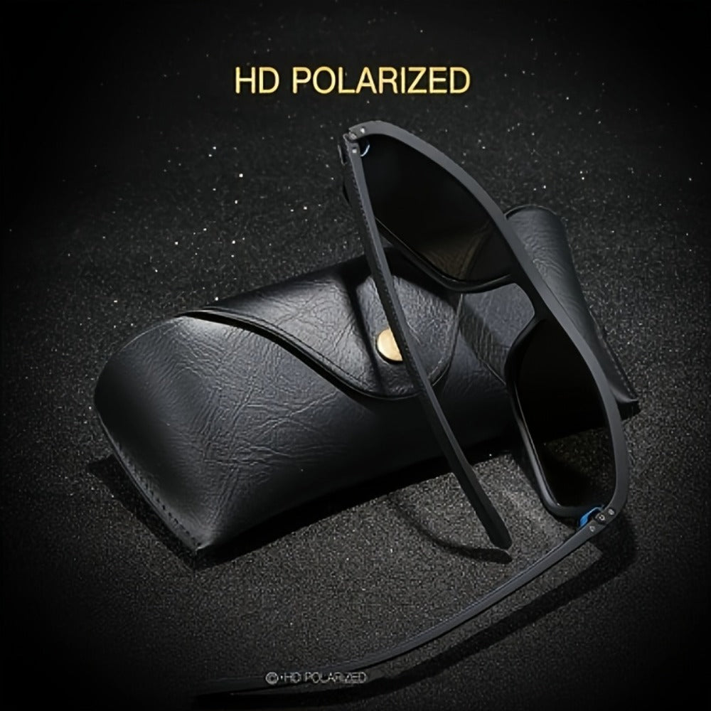 Sunglasses for Men - Polarized 5 Pack - Square Frame TAC Color Coated Lenses Anti-Glare UV - product detail view 4