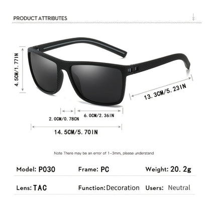 Sunglasses for Men - Polarized 5 Pack - Square Frame TAC Color Coated Lenses Anti-Glare UV - product detail view 5
