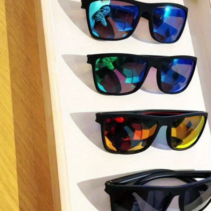 Sunglasses for Men - Polarized 5 Pack - Square Frame TAC Color Coated Lenses Anti-Glare UV - product detail view 6