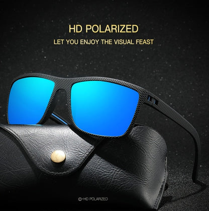 Sunglasses for Men - Polarized 5 Pack - Square Frame TAC Color Coated Lenses Anti-Glare UV - product detail view 7