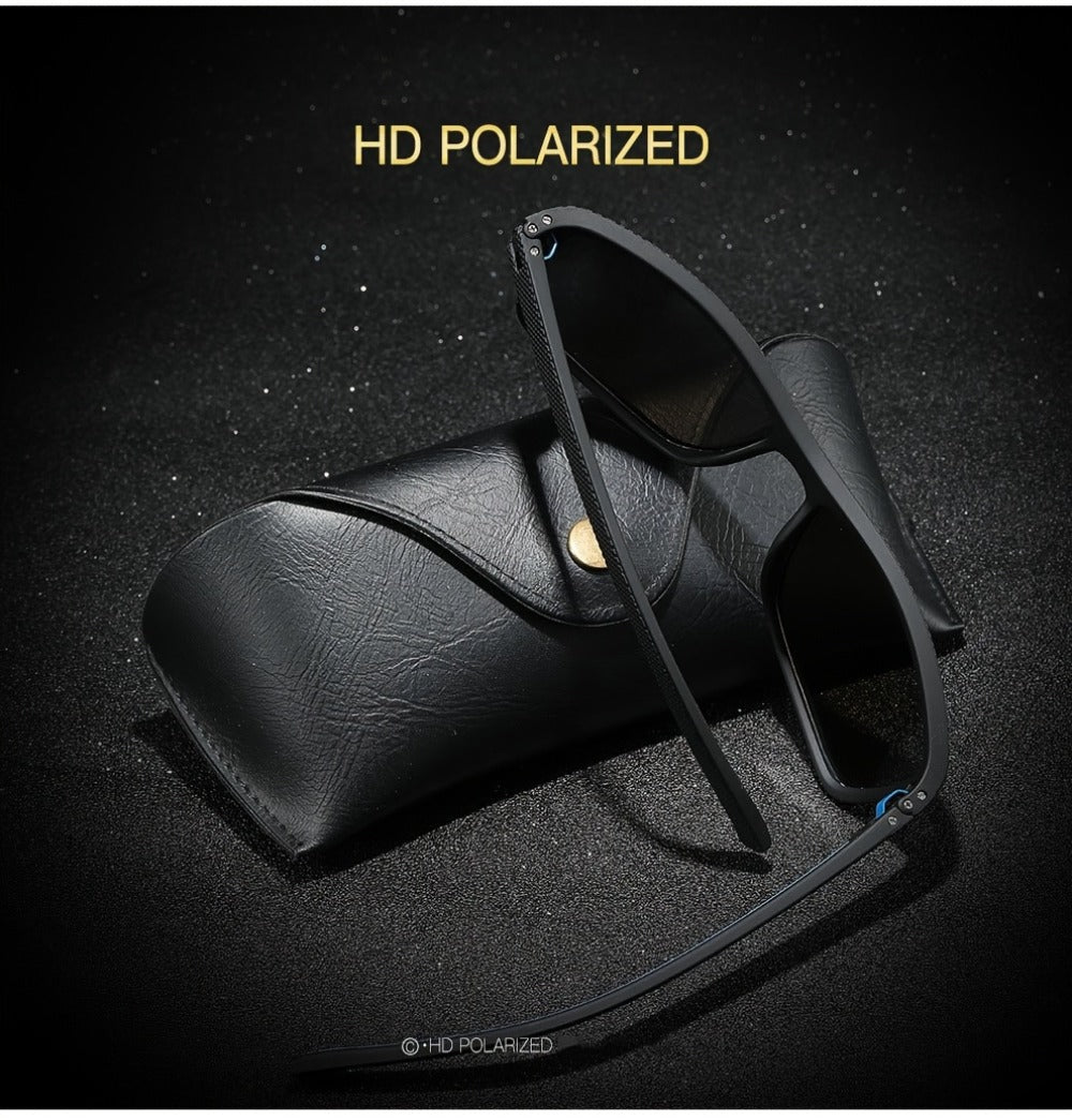 Sunglasses for Men - Polarized 5 Pack - Square Frame TAC Color Coated Lenses Anti-Glare UV - product detail view 9