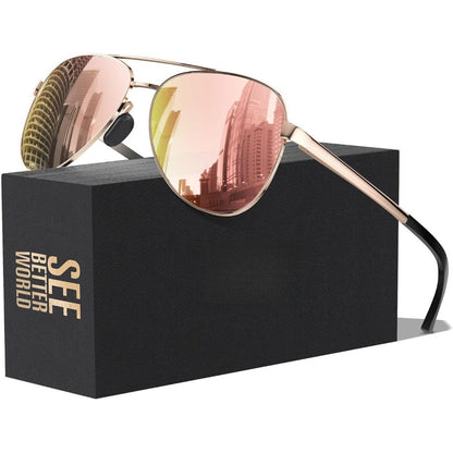 Sunglasses for Men - Polarized 59mm Unisex Mirrored & Non-Mirrored Driving Outdoor Eyewear for - main product view
