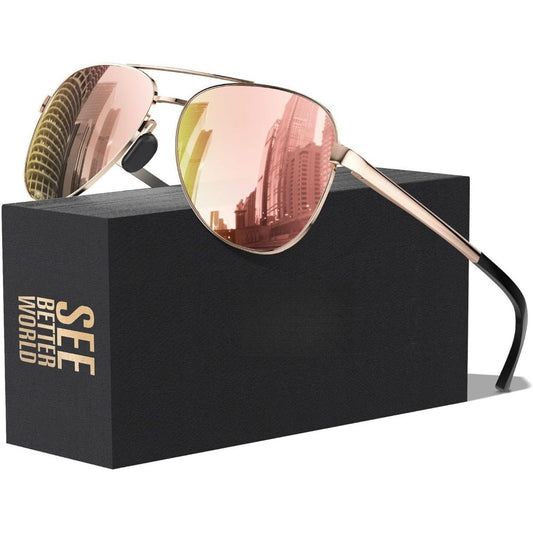 Sunglasses for Men - Polarized 59mm Unisex Mirrored & Non-Mirrored Driving Outdoor Eyewear for - main product view